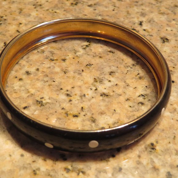 Vintage POLKADOT Enamel Bracelet Size 8 (83J) - Picture 3 of 3